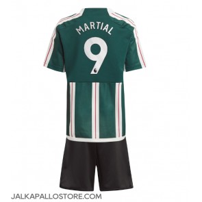 Manchester United Anthony Martial #9 Vieraspaita Lapsille 2023-24 Lyhythihainen (+ shortsit)